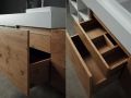 Custom bathroom cabinet, two drawers, height 50 cm, lacquer finish - EL CONCEPTO 50 Open Uni