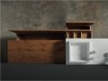 Custom bathroom cabinet, two drawers, height 50 cm, lacquer finish - EL CONCEPTO 50 Open Uni
