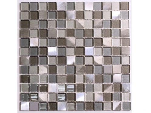MIXGRIS - 30 x 30 cm - Mosaic Contemporary design, Metallic