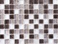 15GLNOIR - 30 x 30 cm - Contemporary design mosaic, Shiny silver