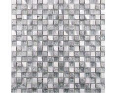 DUBAI  - 30 x 30 cm - Contemporary design mosaic, Shiny silver
