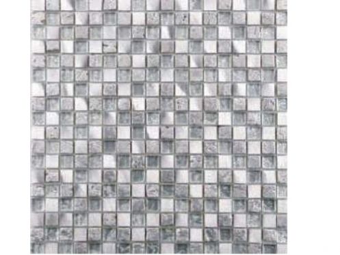 DUBAI  - 30 x 30 cm - Contemporary design mosaic, Shiny silver