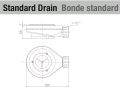 Shower tray, right angle drain - CORNER DESIGN RIGHT 150