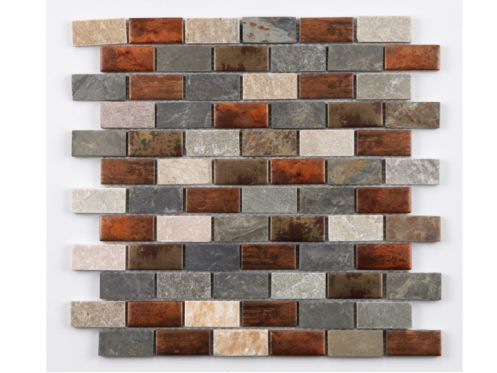 LIERRE - 30 x 30 cm - Glass and stone mosaic