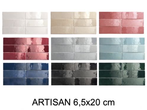 ARTISAN 6,5x20 cm - wall tile, zellige style.