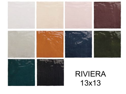 RIVIERA 13x13 cm - wall tile, zellige style.