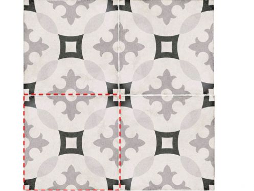 Karlsplatz Grey 20x20 - Tiles, cement tile look