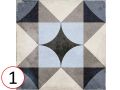 Palais Blue 20x20 - Tiles, cement tile look