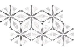 Bardiglio Flower 17,5x20 cm - Floor tiles, hexagonal, carrara marble finish