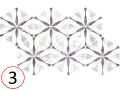 Bardiglio Flower 17,5x20 cm - Floor tiles, hexagonal, carrara marble finish