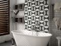 Balance B&W 20x20 cm - Tiles, cement tile look, black and white
