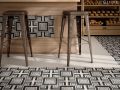 Block B&W 20x20 cm - Tiles, cement tile look, black and white