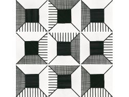Block B&W 20x20 cm - Tiles, cement tile look, black and white