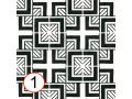 Metropolitan B&W 20x20 cm - Tiles, cement tile look, black and white