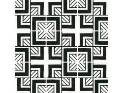Metropolitan B&W 20x20 cm - Tiles, cement tile look, black and white