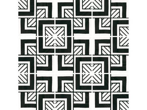 Metropolitan B&W 20x20 cm - Tiles, cement tile look, black and white