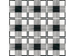Cloth B&W 20x20 cm - Tiles, cement tile look, black and white