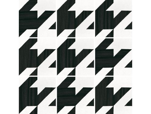 Tweed B&W 20x20 cm - Tiles, cement tile look, black and white