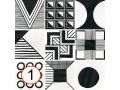 Patchwork B&W 20x20 cm - Tiles, cement tile look, black and white