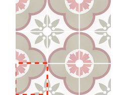 Flower Pastel 20x20 cm - Tiles, cement tile look