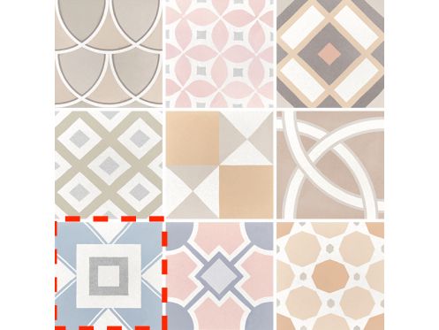 Patchwork Pastel 20x20 cm - Tiles, cement tile look