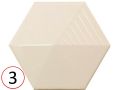 UMBRELLA  12x11 cm - Wall tile, Hexagonal, 3D relief