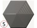 UMBRELLA  12x11 cm - Wall tile, Hexagonal, 3D relief
