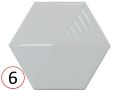 UMBRELLA  12x11 cm - Wall tile, Hexagonal, 3D relief