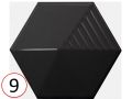 UMBRELLA  12x11 cm - Wall tile, Hexagonal, 3D relief