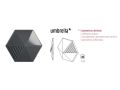 UMBRELLA  12x11 cm - Wall tile, Hexagonal, 3D relief