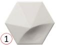 Oberland 12x11 cm - Wall tile, Hexagonal, 3D relief