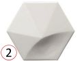 Oberland 12x11 cm - Wall tile, Hexagonal, 3D relief