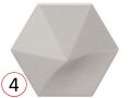 Oberland 12x11 cm - Wall tile, Hexagonal, 3D relief
