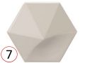 Oberland 12x11 cm - Wall tile, Hexagonal, 3D relief