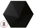 Oberland 12x11 cm - Wall tile, Hexagonal, 3D relief