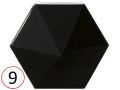 Oberland 12x11 cm - Wall tile, Hexagonal, 3D relief