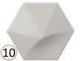 Oberland 12x11 cm - Wall tile, Hexagonal, 3D relief