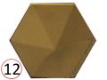 Oberland 12x11 cm - Wall tile, Hexagonal, 3D relief