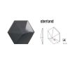 Oberland 12x11 cm - Wall tile, Hexagonal, 3D relief