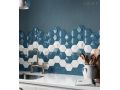 Oberland 12x11 cm - Wall tile, Hexagonal, 3D relief