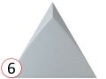 TIROL 11X12 cm - Wall tile, Hexagonal, 3D relief