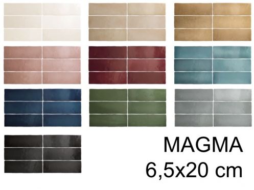 MAGMA 6,5x20 cm - Wall tiles, contemporary zellige style