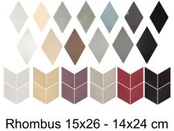 RHOMBUS 15x2 , 14x24 cm - Wall and floor tiles, geometric diamond shape