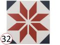 Fontenay Red 15x15 cm - Tiles, cement tile look