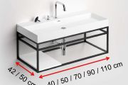 Lower board, matt white in Aluite, for FRAME CLOU support