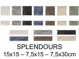 SPLENDOURS 15X15, 7,5X30 et 7,5x15 cm - Glossy wall tile