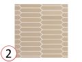 ARROW 5x25 cm - Wall tile, hexagonal elongated