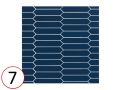 ARROW 5x25 cm - Wall tile, hexagonal elongated