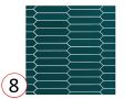 ARROW 5x25 cm - Wall tile, hexagonal elongated