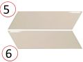Chevron wall 5x19 cm - Wall tile, geometric parallelogram shape, called chevron